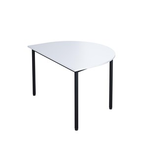 Bord 12:38 FSC BX HT halvrunt 120-90 cm svart stativ