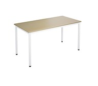 Bord 12:38 FSC BX akustiklaminat 140x80 cm vitt stativ