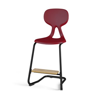 Stol Poly BX C medium sh 50 cm inkl fotstöd svart stativ