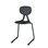 Stol Poly BX D medium sh 45 cm svart stativ