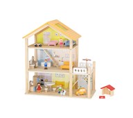 Dockhus i trä med tillbehör