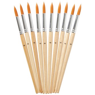 Nylonpensel Rund 19,5 cm, 10-pack