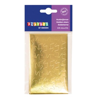 Klistermärken stora stjärnor guld 108st