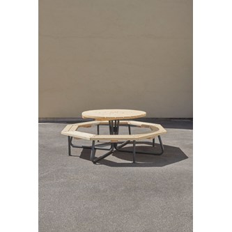 Rörvik picknickbord furu runt ø 120 H72 cm