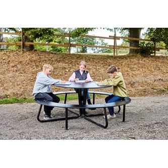 Rörvik picknickbord kompaktlaminat runt ø 120 H70 cm