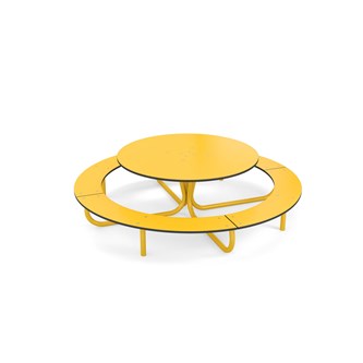 Rörvik picknickbord kompaktlaminat runt ø 120 H53 cm