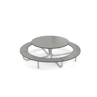 Rörvik picknickbord kompaktlaminat runt ø 120 H53 cm