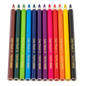 Hexagonala färgpennor Jumbo 12-pack