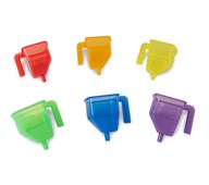 Transparent färgade vattentrattsskopor, 6-pack