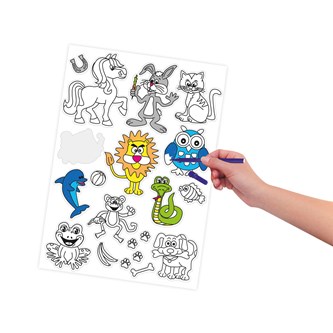 Klistermärken att färglägga, 160st