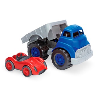Green toys bärgningsbil med racerbil