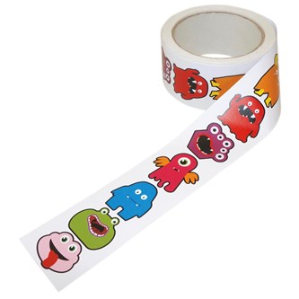 Stickers på rulle monster