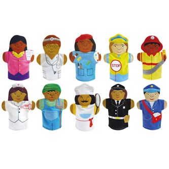 Pedagogiskt material Handdockor yrken 10-pack 130380