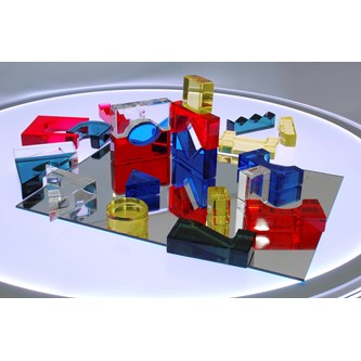 Kristallblock i färg