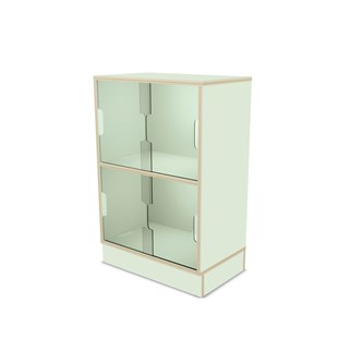 Fixa display 2:2 med sockel & skjutdörrar i plexi D36 D46
