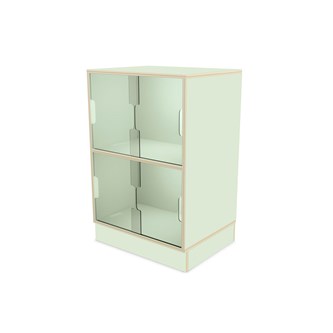 Fixa display 2:2 med sockel & skjutdörrar i plexi D36 D46