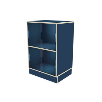 Fixa display 2:2 med sockel & skjutdörrar i plexi D36 D46
