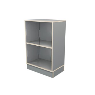 Fixa display 2:2 med sockel & skjutdörrar i plexi D36 D46