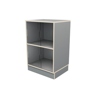 Fixa display 2:2 med sockel & skjutdörrar i plexi D36 D46