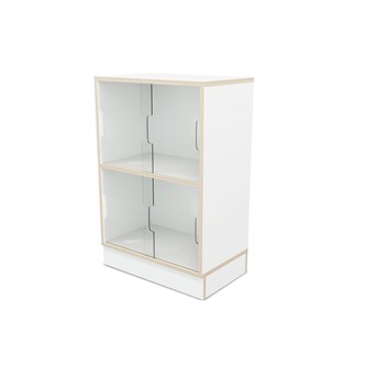 Fixa display 2:2 med sockel & skjutdörrar i plexi D36 D46