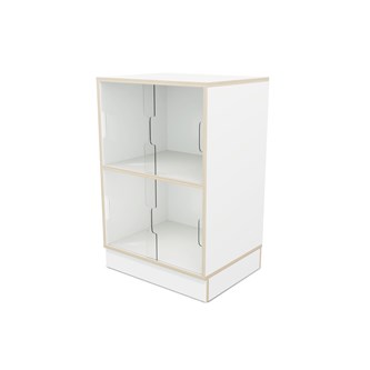 Fixa display 2:2 med sockel & skjutdörrar i plexi D36 D46