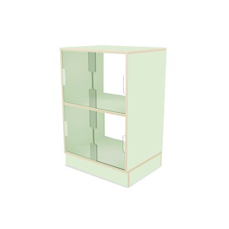 Fixa display 2:2 med sockel, skjutdörrar & rygg i plexi D36 D46
