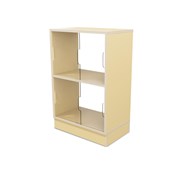 Fixa display 2:2 med sockel, skjutdörrar & rygg i plexi D36 D46