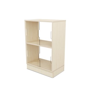 Fixa display 2:2 med sockel, skjutdörrar & rygg i plexi D36 D46