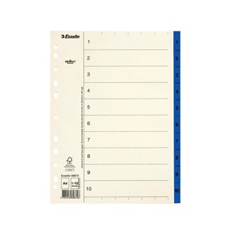 Register A4 110 g 1-10, 10-pack