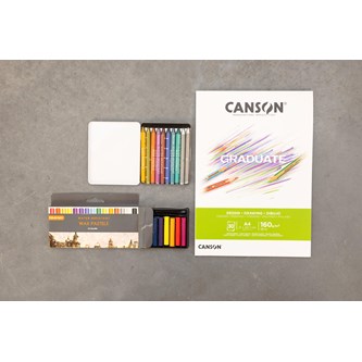 Akvarellkritor EduArtem långa, 10-pack