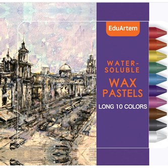 Akvarellkritor EduArtem långa, 10-pack