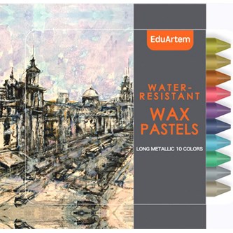 Vaxkritor EduArtem långa metallic , 10-pack