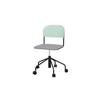 Stol Matte BX sh 45-56 cm hög 5-kryss med hjul stor sits svart stativ