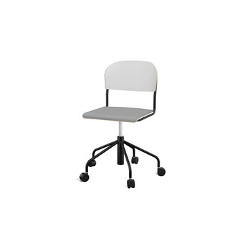 Stol Matte BX sh 45-56 cm hög 5-kryss med hjul stor sits svart stativ