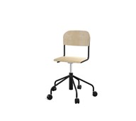 Stol Matte BX sh 45-56 cm hög 5-kryss med hjul liten sits svart stativ