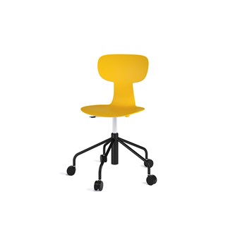 Stol Take BX hög 5-kryss med hjul large sh 46-57 cm svart stativ