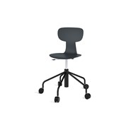 Stol Take BX hög 5-kryss med hjul medium sh 46-57 cm svart stativ