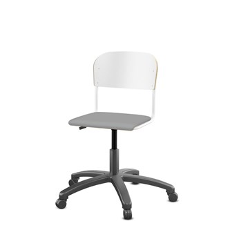 Stol Matte FSC BX gas liten sits vitt stativ