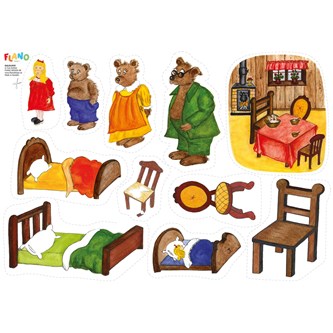 Pedagogiskt material Flanosaga Guldlock och de tre björnarna 133859