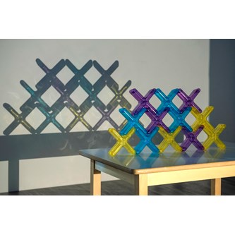 Transparent färgade kryss 12-pack