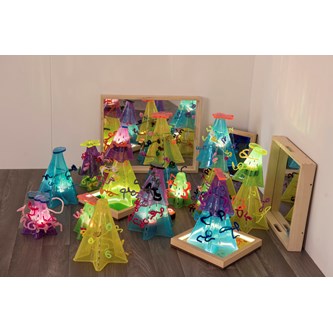 Sensoriska koner transparent färgade 20-pack