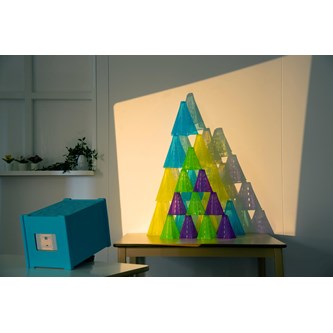 Sensoriska koner transparent färgade 20-pack