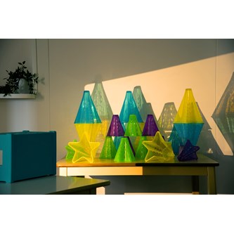 Sensoriska koner transparent färgade 20-pack