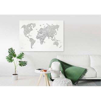 Världskarta för målning