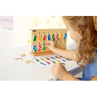 Magnetiska strumpor på rad