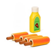 Fransk hotdog med tillbehör