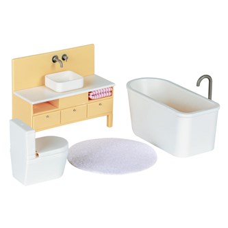 Lundby dockhusmöbler, badrum 4 delar