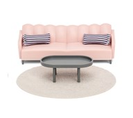 Lundby dockhusmöbler, vardagsrum 3 delar