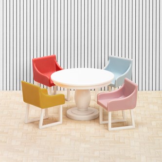 Lundby dockhusmöbler, matbord 5 delar