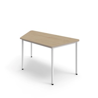 Trapetsbord 12:38 FSC BX HT 140x70 cm vitt stativ